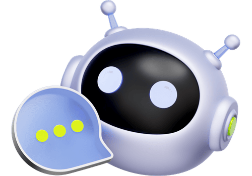Робот с облачком речи — приложение Quest AI для тренировки между уроками